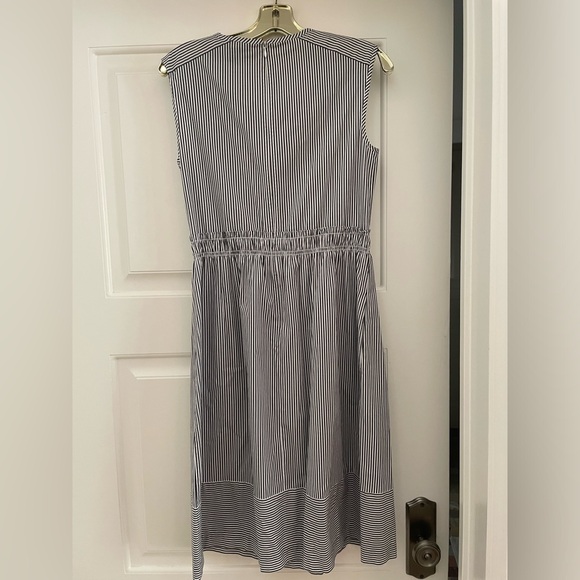 J Crew Gray/Black Striped Midi Shift Dress - Picture 3 of 5